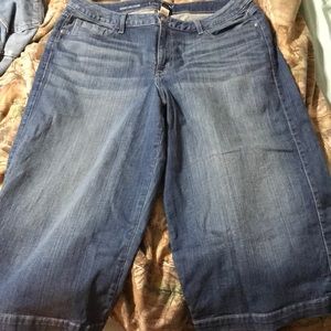 Lane Bryant wide leg denim capris